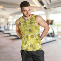 Anthurium Pikake Ti Leaf Palaka Men Tank Top Yellow Version LT01 Yellow - Polynesian Pride