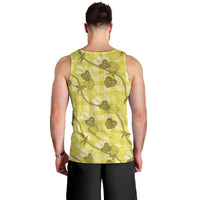 Anthurium Pikake Ti Leaf Palaka Men Tank Top Yellow Version LT01 - Polynesian Pride