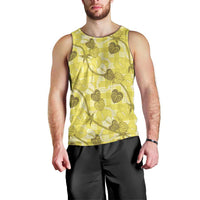Anthurium Pikake Ti Leaf Palaka Men Tank Top Yellow Version LT01 - Polynesian Pride