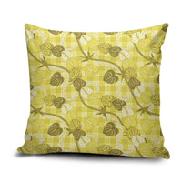 Anthurium Pikake Ti Leaf Palaka Pillow Cover Yellow Version LT01 Yellow - Polynesian Pride