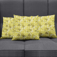 Anthurium Pikake Ti Leaf Palaka Pillow Cover Yellow Version LT01 - Polynesian Pride