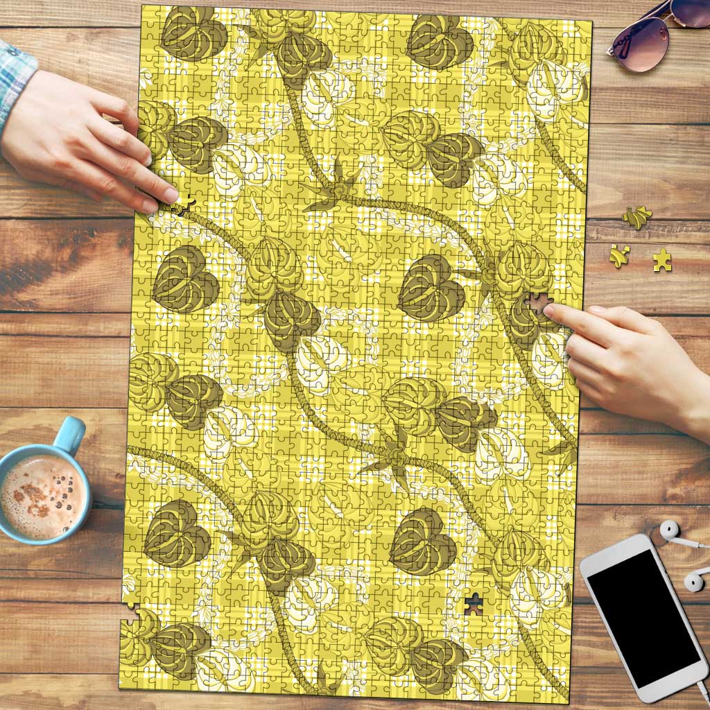 Anthurium Pikake Ti Leaf Palaka Puzzle Yellow Version LT01 Yellow - Polynesian Pride