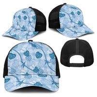 Anthurium Pikake Ti Leaf Palaka Baseball Net Cap Blue Version