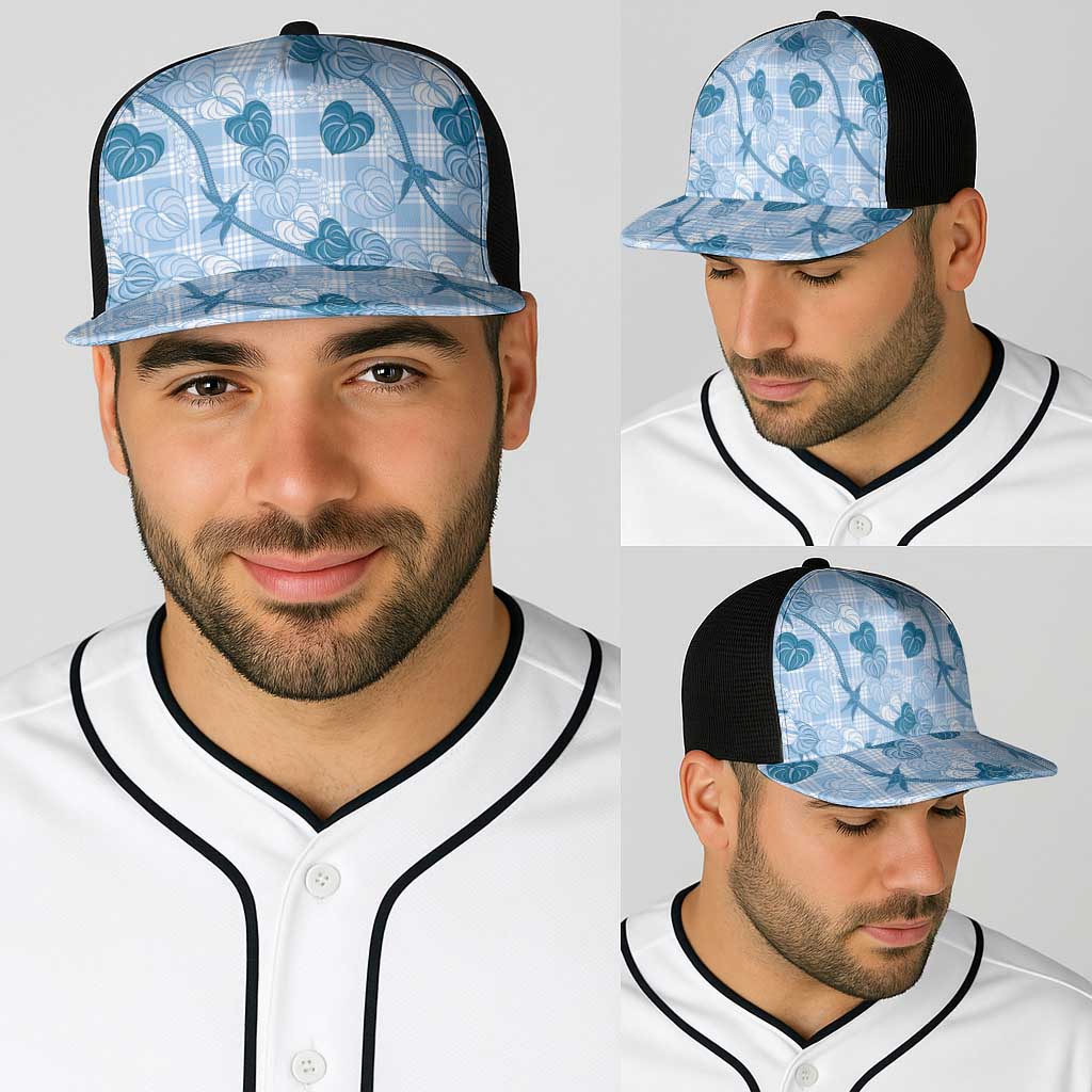 Anthurium Pikake Ti Leaf Palaka Baseball Net Cap Blue Version