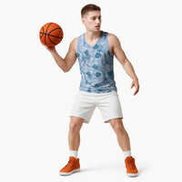 Anthurium Pikake Ti Leaf Palaka Basketball Jersey Blue Version LT01 - Polynesian Pride