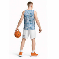 Anthurium Pikake Ti Leaf Palaka Basketball Jersey Blue Version LT01 - Polynesian Pride