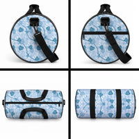 Anthurium Pikake Ti Leaf Palaka Duffle Bag Blue Version