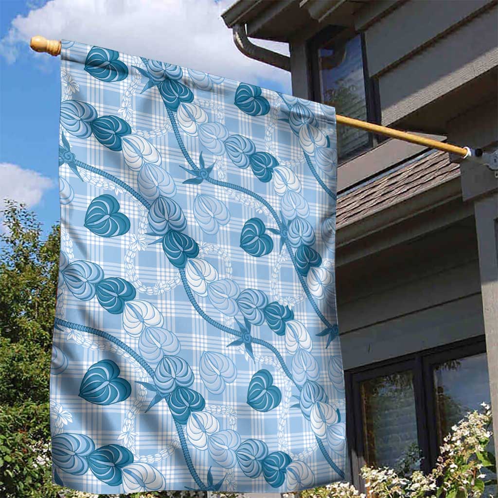 Anthurium Pikake Ti Leaf Palaka Garden Flag Blue Version