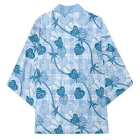 Anthurium Pikake Ti Leaf Palaka Kimono Blue Version LT01 - Polynesian Pride