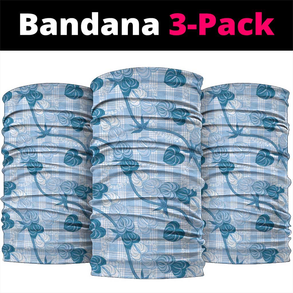 Anthurium Pikake Ti Leaf Palaka Neck Gaiter Blue Version