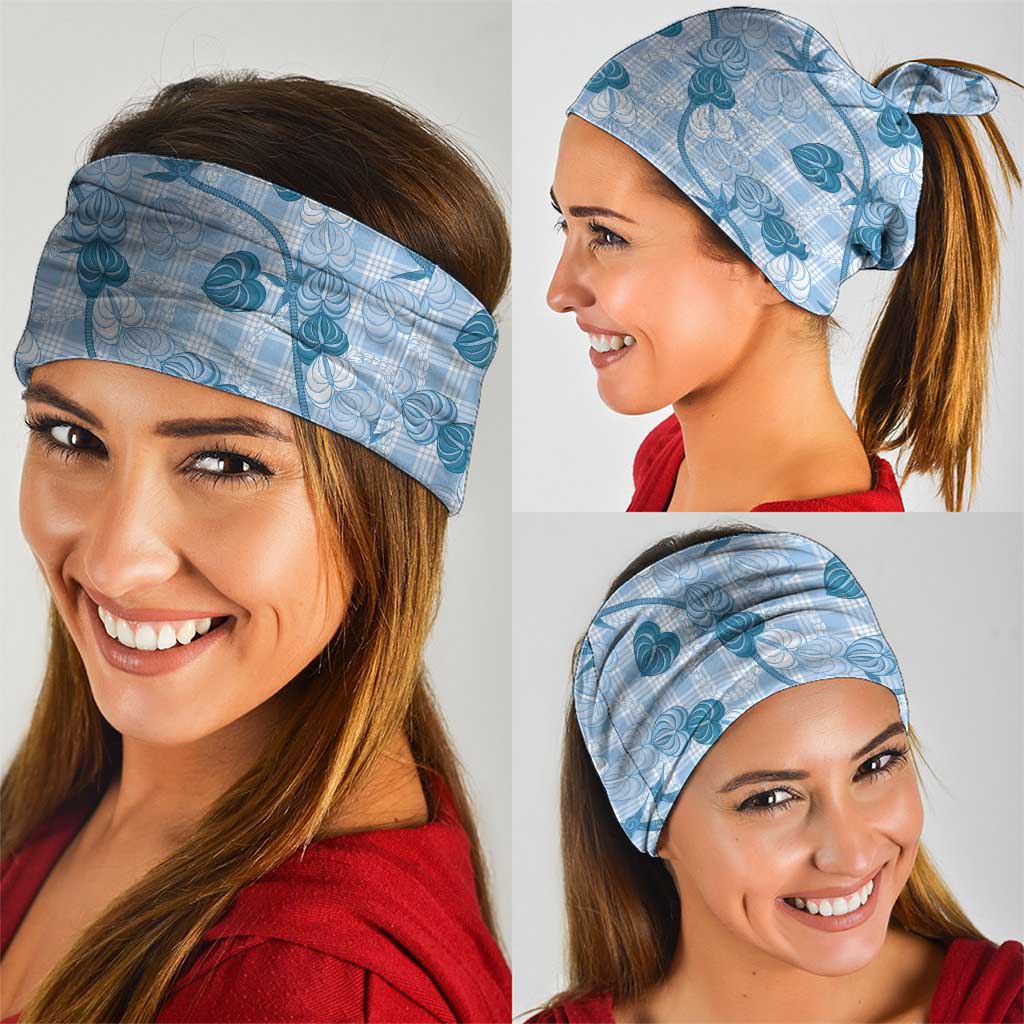 Anthurium Pikake Ti Leaf Palaka Neck Gaiter Blue Version
