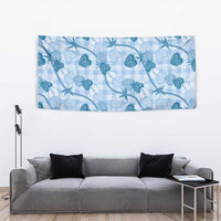 Anthurium Pikake Ti Leaf Palaka Tapestry Blue Version