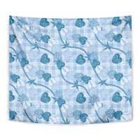 Anthurium Pikake Ti Leaf Palaka Tapestry Blue Version