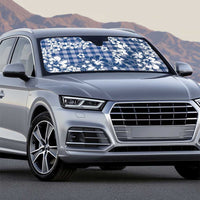 Hibiscus Pakala Cobalt Blue Royal Auto Sun Shade Tropical Floral Stylized - Polynesian Pride