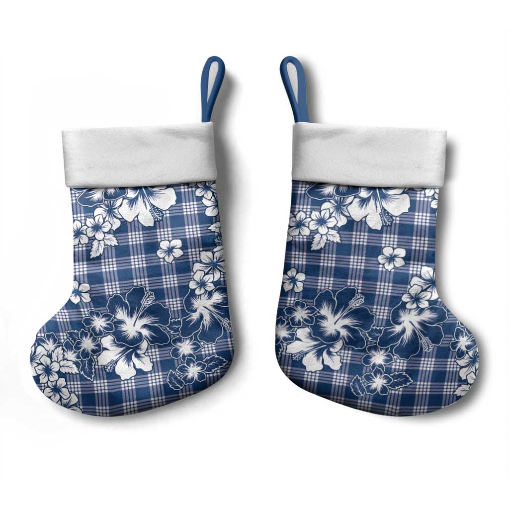 Hibiscus Pakala Cobalt Blue Royal Christmas Stocking Tropical Floral Stylized LT01 - Polynesian Pride