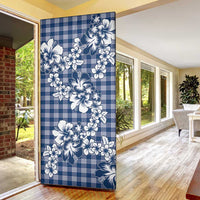 Hibiscus Pakala Cobalt Blue Royal Door Cover Tropical Floral Stylized - Polynesian Pride
