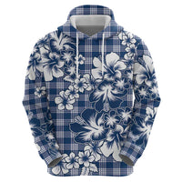 Hibiscus Pakala Cobalt Blue Royal Hoodie Tropical Floral Stylized - Polynesian Pride