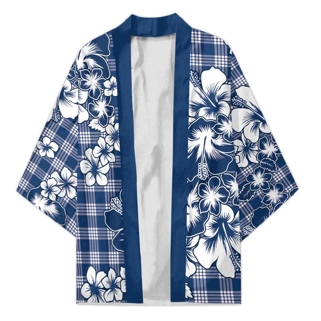 Hibiscus Pakala Cobalt Blue Royal Kimono Tropical Floral Stylized LT01 Unisex Blue - Polynesian Pride