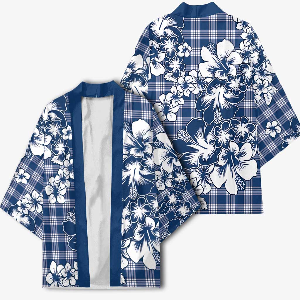 Hibiscus Pakala Cobalt Blue Royal Kimono Tropical Floral Stylized LT01 - Polynesian Pride