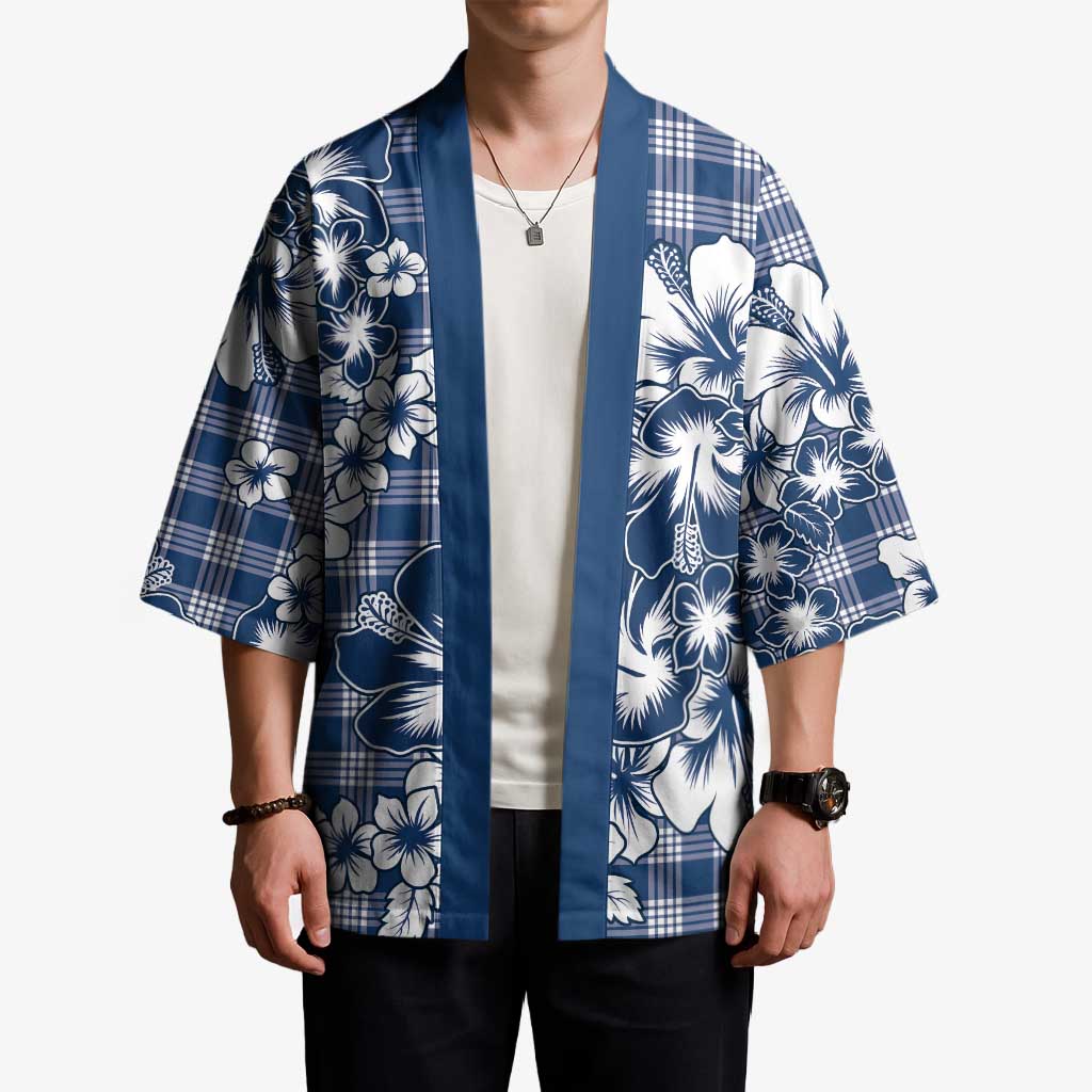 Hibiscus Pakala Cobalt Blue Royal Kimono Tropical Floral Stylized LT01 - Polynesian Pride
