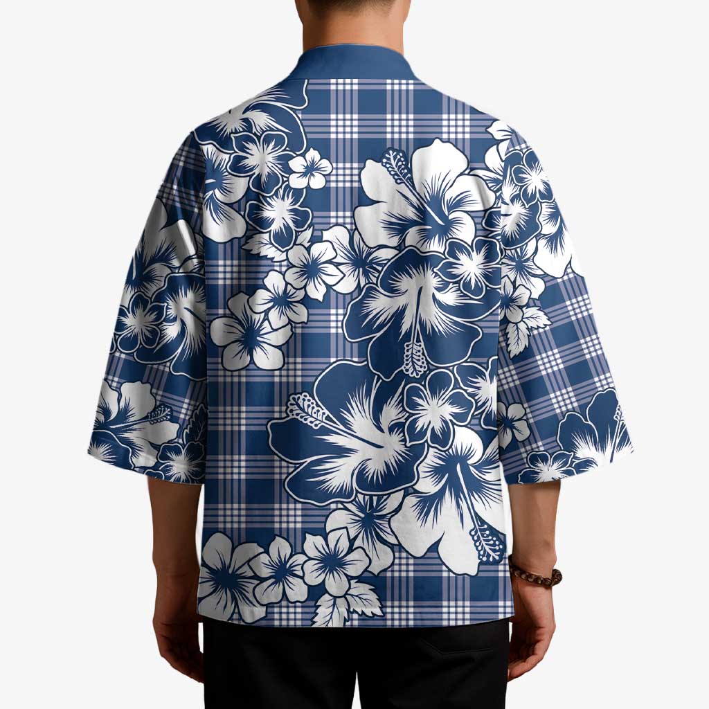 Hibiscus Pakala Cobalt Blue Royal Kimono Tropical Floral Stylized LT01 - Polynesian Pride