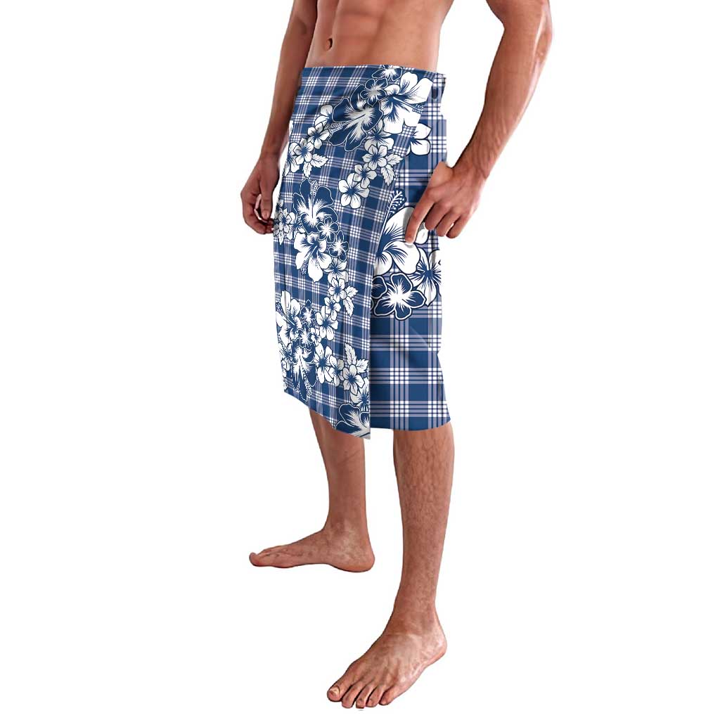 Hibiscus Pakala Cobalt Blue Royal Lavalava Tropical Floral Stylized - Polynesian Pride