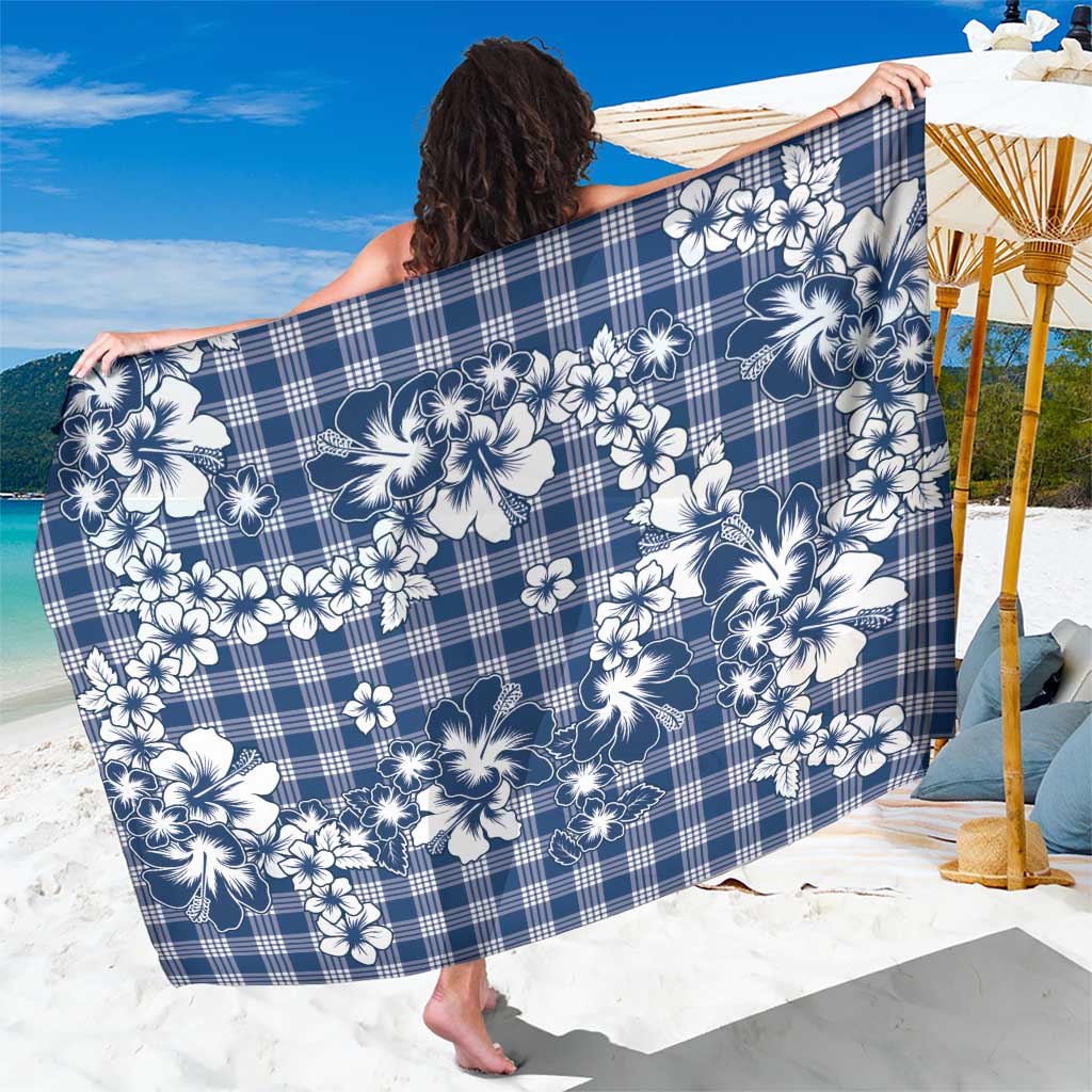 Hibiscus Pakala Cobalt Blue Royal Sarong Tropical Floral Stylized LT01 One Size 44 x 66 inches Blue - Polynesian Pride