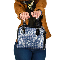 Hibiscus Pakala Cobalt Blue Royal Shoulder Handbag Tropical Floral Stylized LT01 One Size Blue - Polynesian Pride