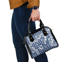 Hibiscus Pakala Cobalt Blue Royal Shoulder Handbag Tropical Floral Stylized LT01 - Polynesian Pride