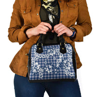 Hibiscus Pakala Cobalt Blue Royal Shoulder Handbag Tropical Floral Stylized LT01 - Polynesian Pride