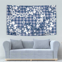 Hibiscus Pakala Cobalt Blue Royal Tapestry Tropical Floral Stylized LT01 - Polynesian Pride