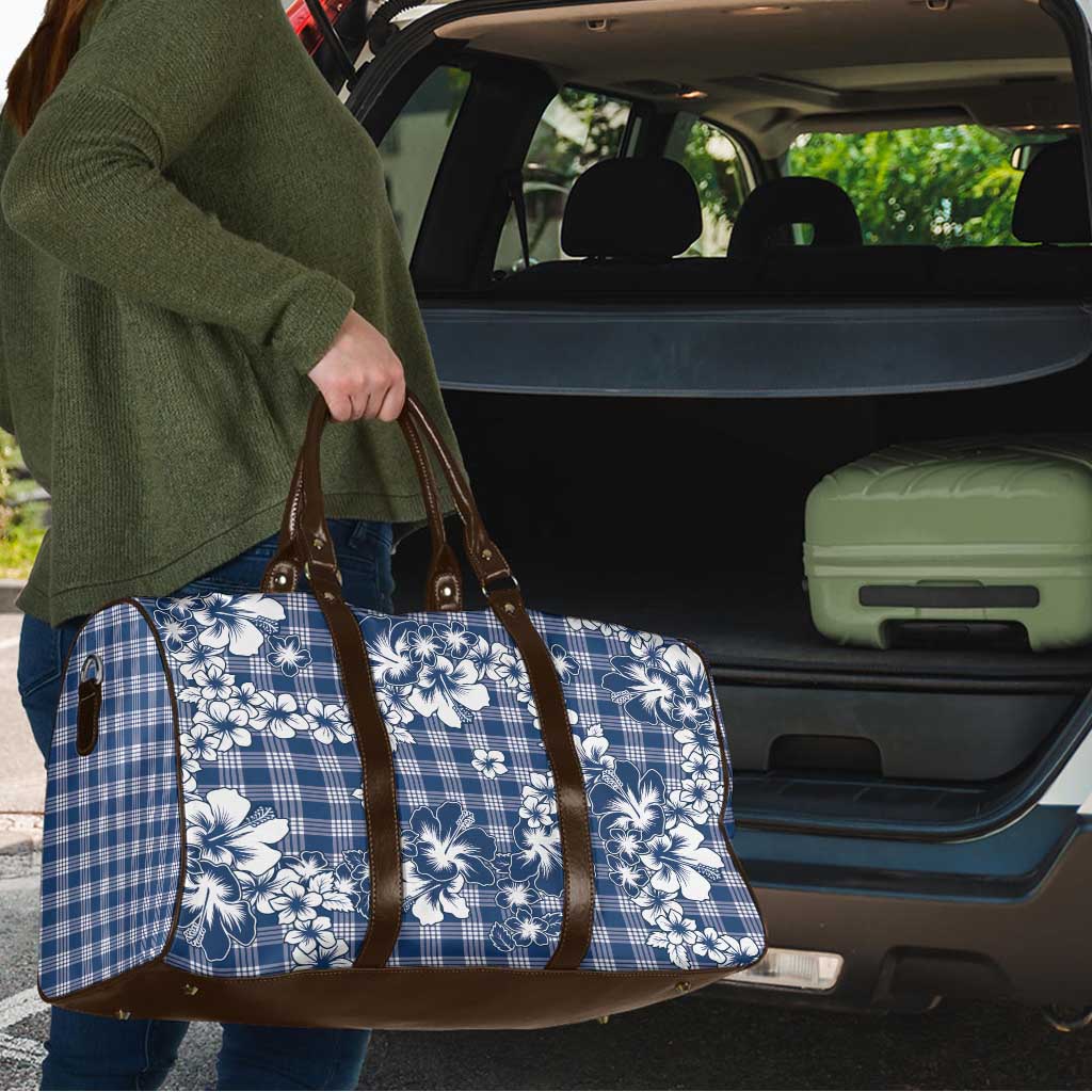 Hibiscus Pakala Cobalt Blue Royal Travel Bag Tropical Floral Stylized - Polynesian Pride