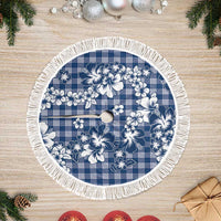 Hibiscus Pakala Cobalt Blue Royal Tree Skirt Tropical Floral Stylized - Polynesian Pride