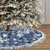 Hibiscus Pakala Cobalt Blue Royal Tree Skirt Tropical Floral Stylized - Polynesian Pride