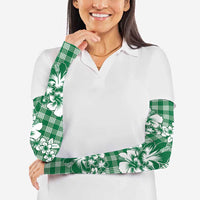 Hibiscus Pakala Emerald Green Arm Sleeves Tropical Floral Stylized - Polynesian Pride