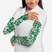Hibiscus Pakala Emerald Green Arm Sleeves Tropical Floral Stylized - Polynesian Pride