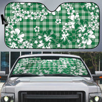 Hibiscus Pakala Emerald Green Auto Sun Shade Tropical Floral Stylized - Polynesian Pride