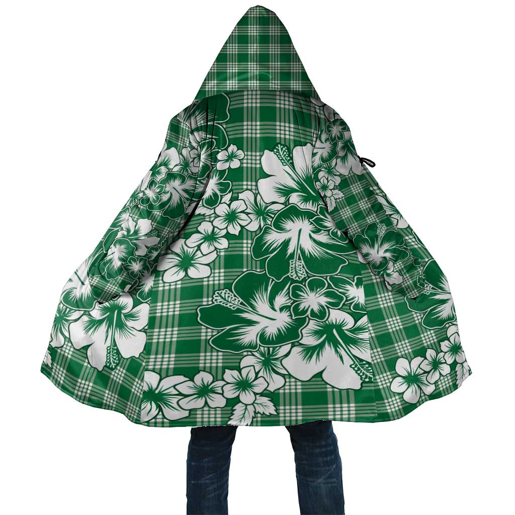 Hibiscus Pakala Emerald Green Cloak Tropical Floral Stylized - Polynesian Pride
