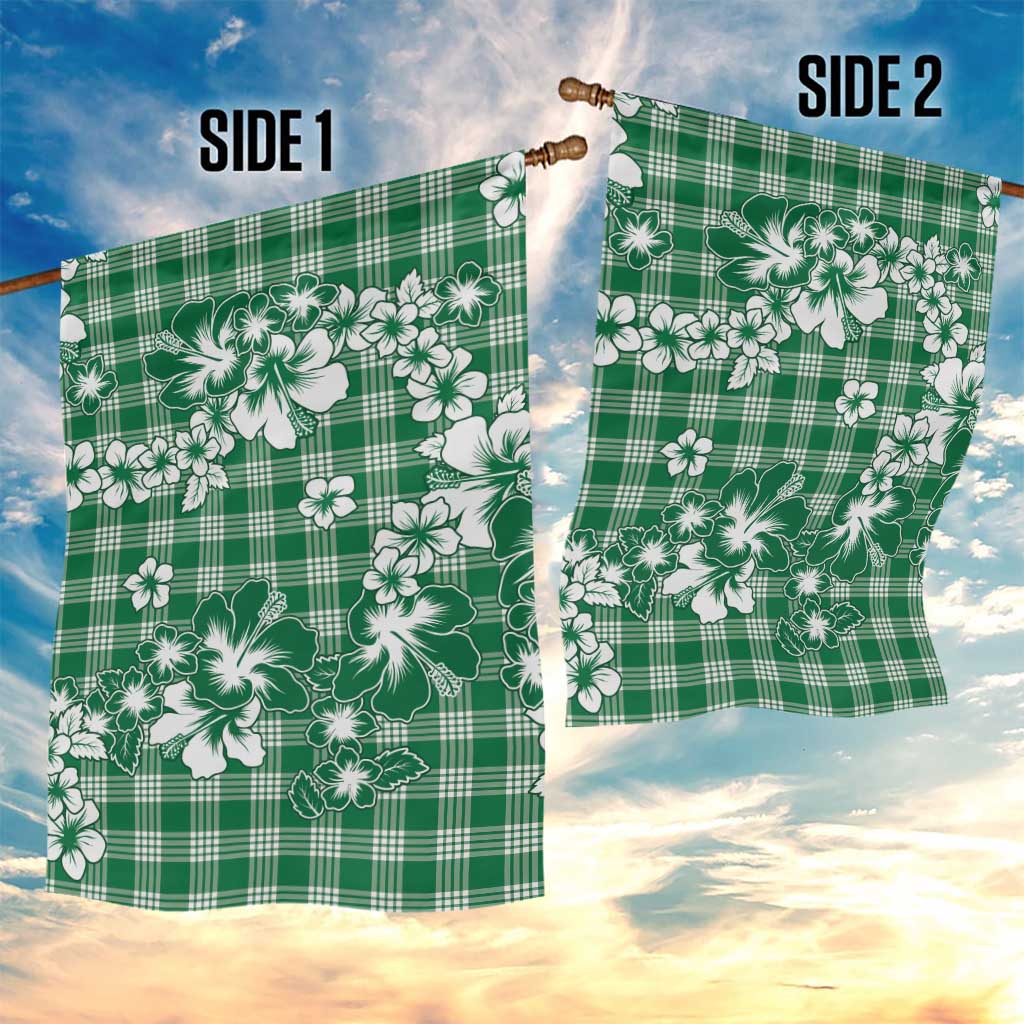 Hibiscus Pakala Emerald Green Garden Flag Tropical Floral Stylized LT01 - Polynesian Pride