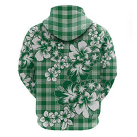 Hibiscus Pakala Emerald Green Hoodie Tropical Floral Stylized - Polynesian Pride