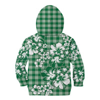 Hibiscus Pakala Emerald Green Kid Hoodie Tropical Floral Stylized - Polynesian Pride