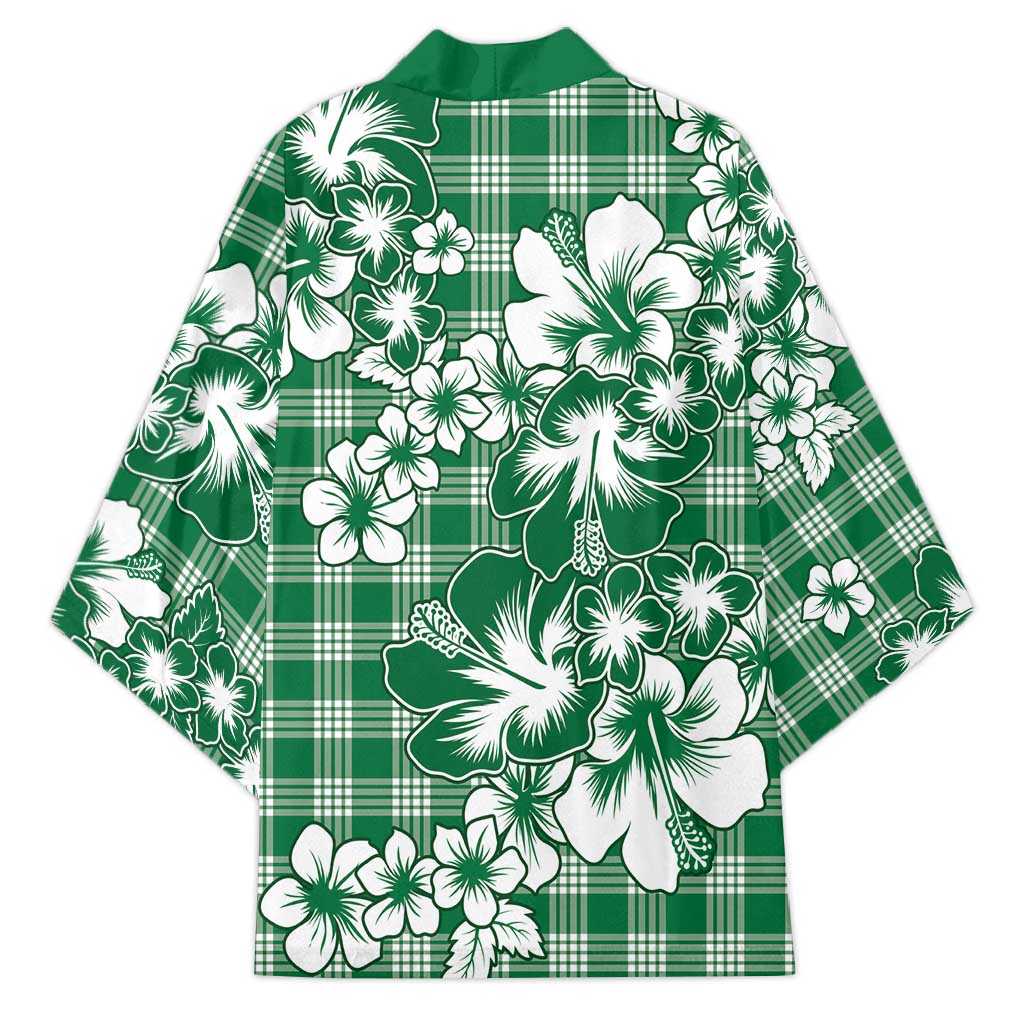 Hibiscus Pakala Emerald Green Kimono Tropical Floral Stylized LT01 - Polynesian Pride