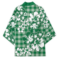 Hibiscus Pakala Emerald Green Kimono Tropical Floral Stylized LT01 - Polynesian Pride