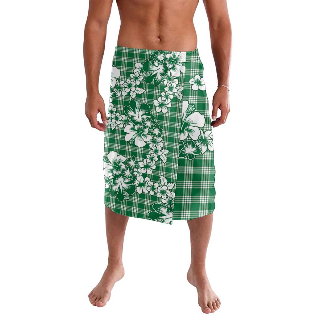 Hibiscus Pakala Emerald Green Lavalava Tropical Floral Stylized - Polynesian Pride