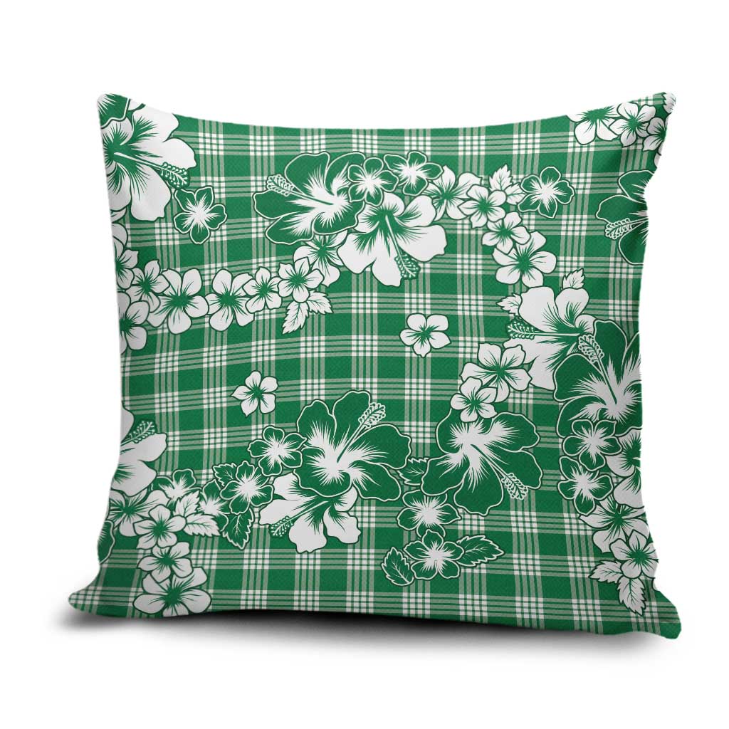 Hibiscus Pakala Emerald Green Pillow Cover Tropical Floral Stylized LT01 Green - Polynesian Pride