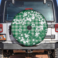 Hibiscus Pakala Emerald Green Spare Tire Cover Tropical Floral Stylized LT01 Green - Polynesian Pride