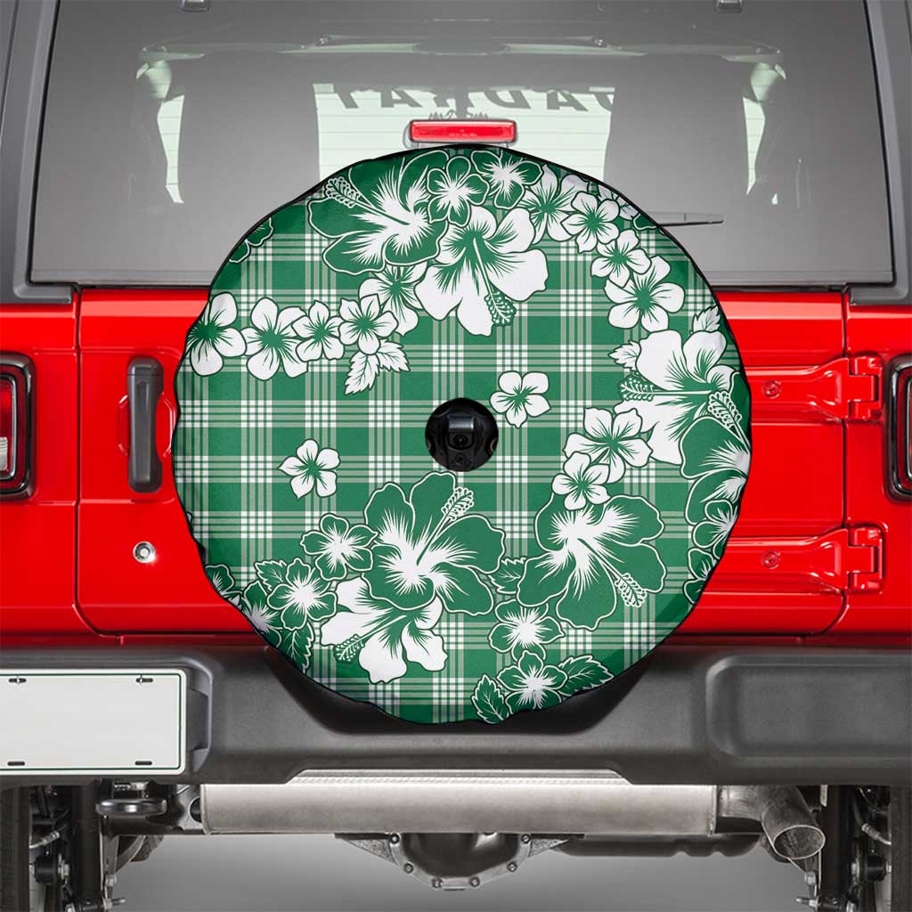 Hibiscus Pakala Emerald Green Spare Tire Cover Tropical Floral Stylized LT01 - Polynesian Pride