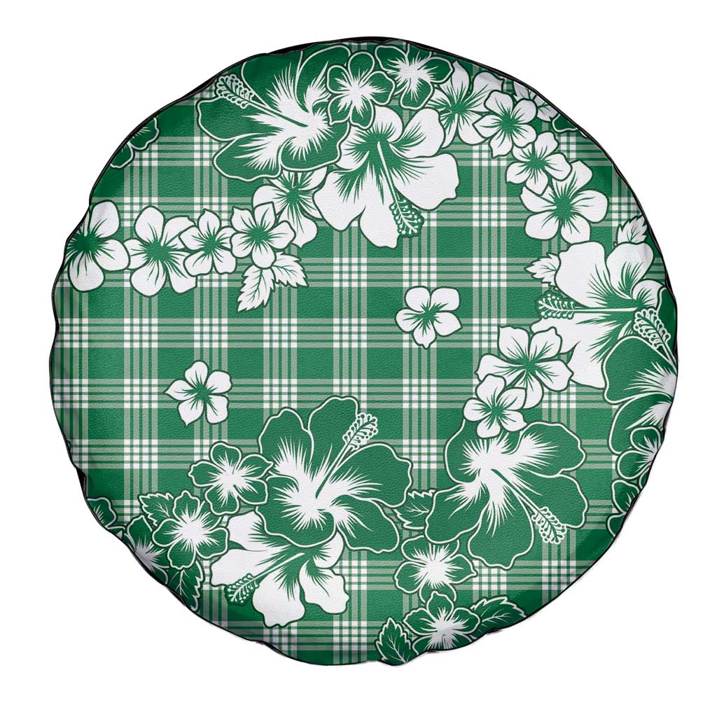 Hibiscus Pakala Emerald Green Spare Tire Cover Tropical Floral Stylized LT01 - Polynesian Pride