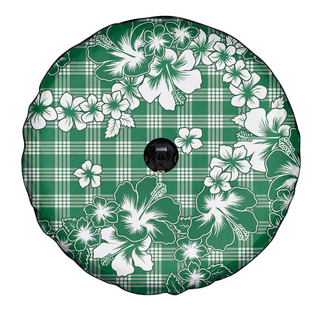 Hibiscus Pakala Emerald Green Spare Tire Cover Tropical Floral Stylized LT01 - Polynesian Pride