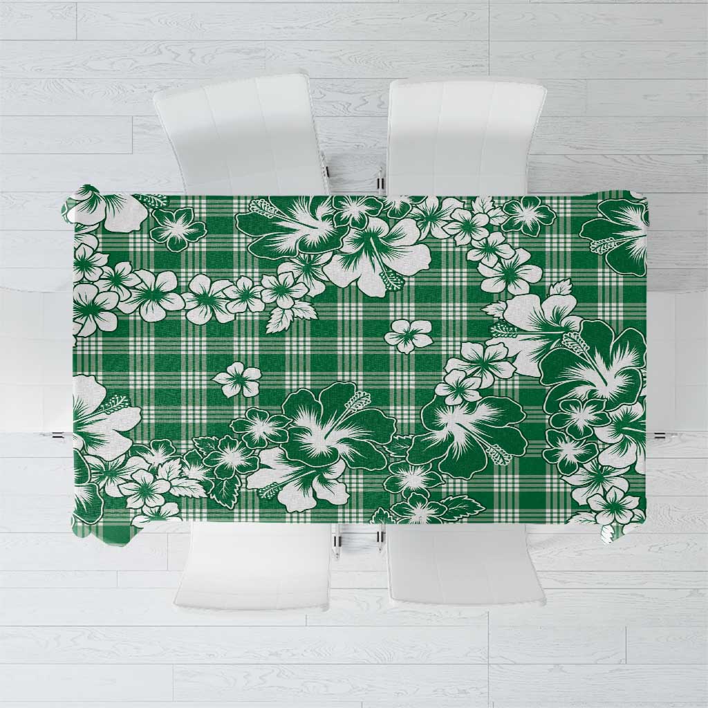 Hibiscus Pakala Emerald Green Tablecloth Tropical Floral Stylized LT01 Green - Polynesian Pride